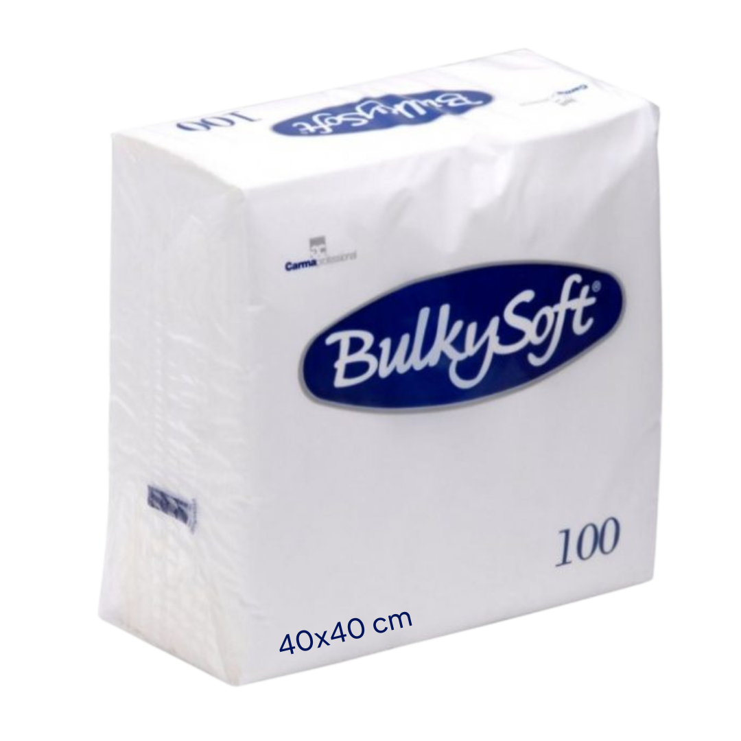 Serviettes Blanches Luxe Bulkysoft 2000pcs – 40×40 cm