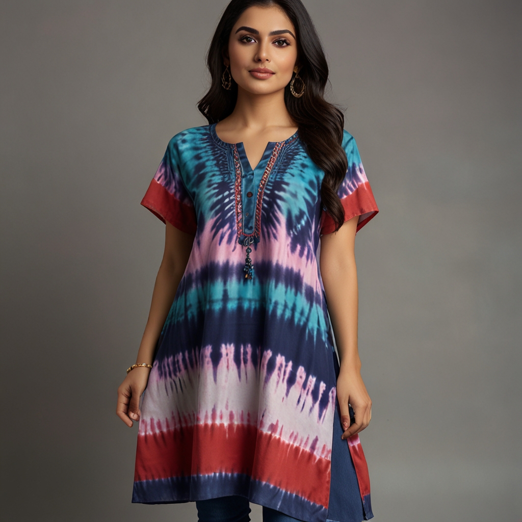 Tie-Dye Casual Kurti