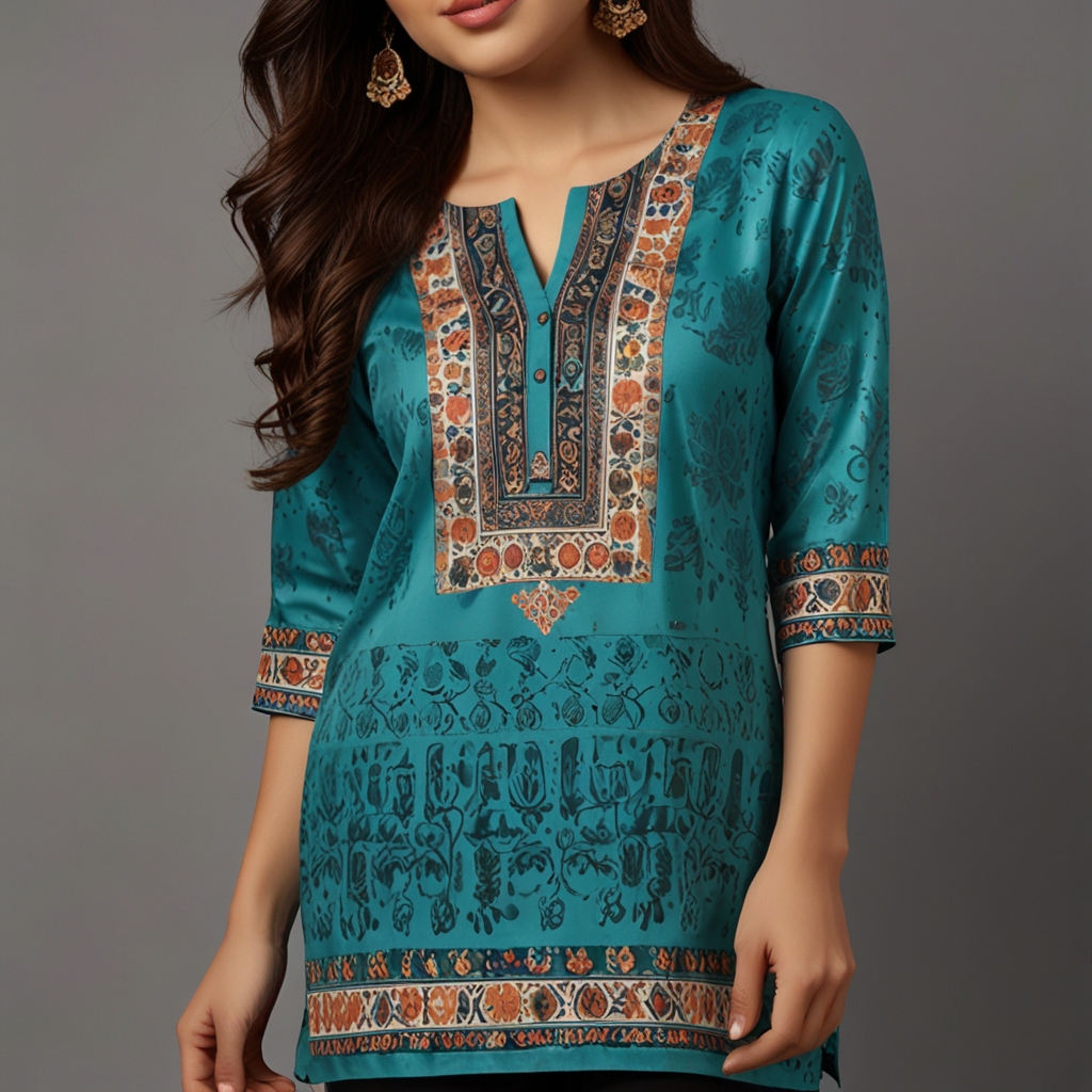 Straight Cut Printed Kurti