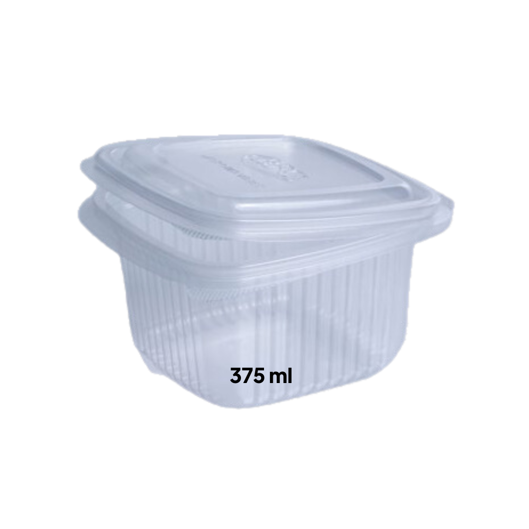 50 Barquettes Plastiques Alimentaires 375ml