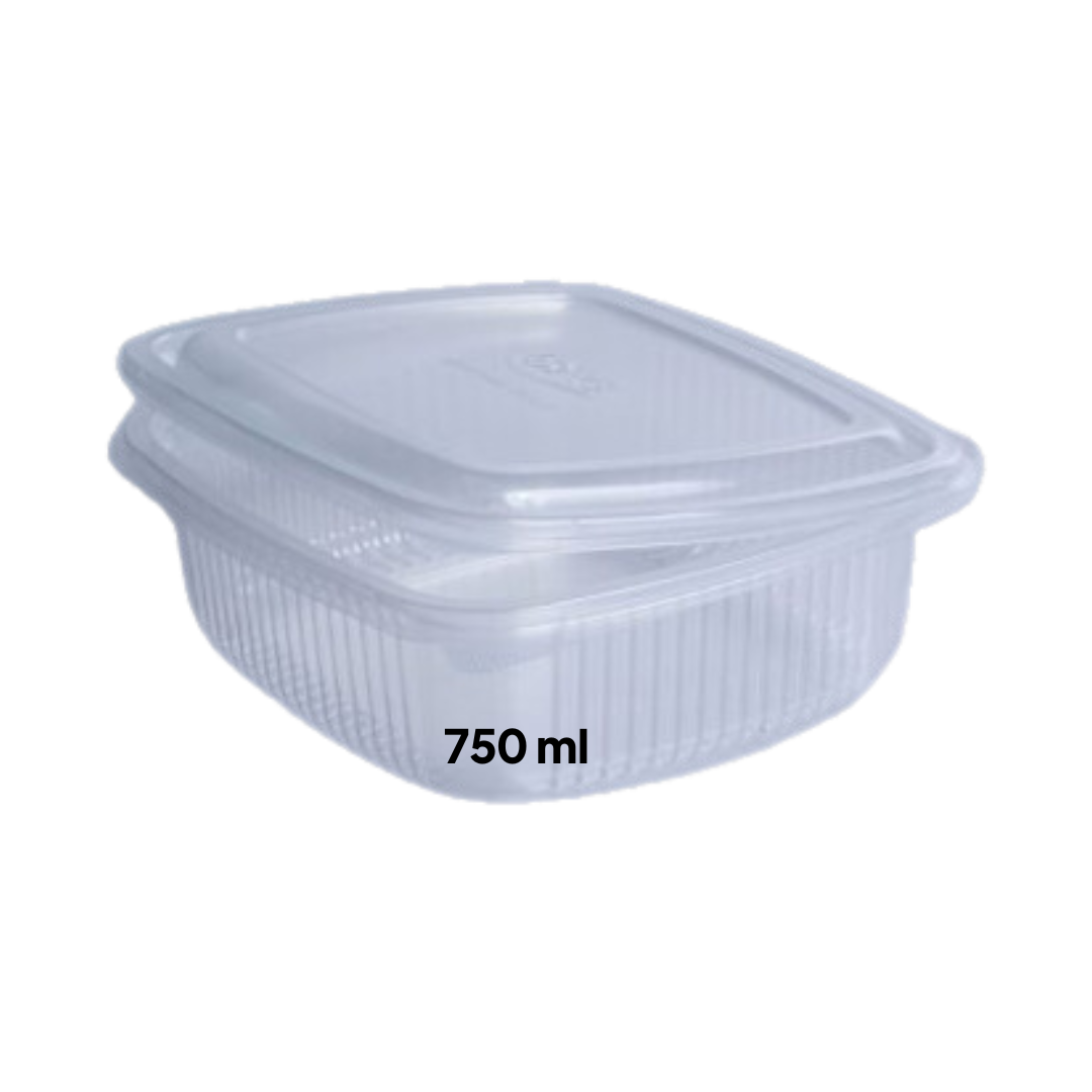 50 Barquettes Plastiques Alimentaires 750ml
