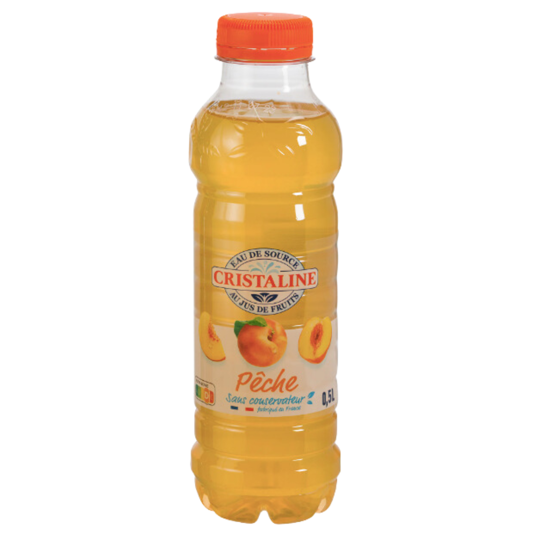 EAU CRISTALINE PÊCHE PET 50CLx24